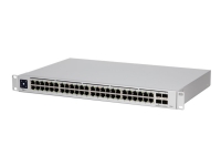 Ubiquiti UniFi Switch PRO 48 - Switch - L3 - Styrt - 48 x 10/100/1000 + 4 x 10Gb Ethernet SFP+ - rackmonterbar - AC 120/230 V / DC 11.5 V