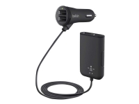 Belkin Road Rockstar - Bilstrømadapter - 36 watt - 7.2 A - 4 utgangskontakter (USB) - svart