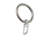 Domoletti Curtain Rings W Hooks Silver D19 10Unit