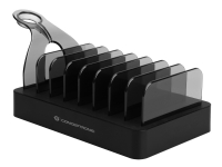 Conceptronic OZUL - Ladestasjon - 75 watt - PD 3.0 - 8 utgangskontakter (6 x USB, 2 x USB-C)