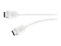Belkin MIXIT Metallic - USB-kabel - USB-C (hann) til USB-C (hann) - USB 2.0 - 1.83 m - hvit