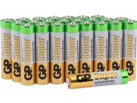 GP Batteries Super Alkaline Super Alkaline AAA - 24, AAA, 1,5 V, 24 stykker, Cd (kadmium), Hg (kvikksølv), Flerfarget, Vindu-eske