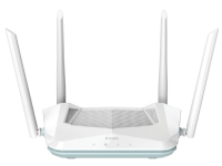 D-Link AX1500 R15, Wi-Fi 6 (802.11ax), Dobbelbånd (2.4 GHz / 5 GHz), Ethernet/bredbåndsforbindelse, Hvit, Frittstående router