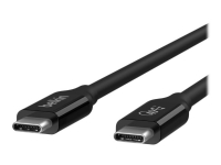 Belkin CONNECT - USB-kabel - USB-C (hann) til USB-C (hann) - USB 2.0 / USB 3.2 / USB4 / Thunderbolt 3 - 80 cm - USB Power Delivery (100 W)
