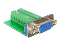Delock - VGA-adapter - HD-15 (VGA) (hunn) til tilkoblingsklemme