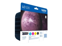 Brother LC1220VALBPDR - Svart, gul, cyan, magenta - original - blister - blekkpatron - for Brother DCP-J525, DCP-J725, DCP-J925, MFC-J430, MFC-J625, MFC-J825 MyMio MFC-J825