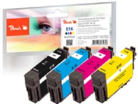 Peach 320155, Pigmentbasert blekk, Svart, Cyan, Fiolblå, Gult, Epson, Multi pack, Epson WorkForce WF-2010 W, WF-2510 WF, WF-2520 NF, WF-2530 WF, WF-2540 WF, WF-2630 WF, WF-2650..., 6,2 ml