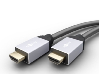 Goobay 75919, 5 m, HDMI Type A (Standard), HDMI Type A (Standard), 3D, Svart, Grå