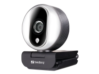 Sandberg Streamer USB Webcam Pro - Direktestrømningskamera - farge - 2 MP - 1920 x 1080 - 720p, 1080p - lyd - USB 2.0 - H.264