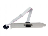 StarTech.com 16in (40cm) 9 Pin Serial Male to 10 Pin Motherboard Header Slot Plate - motherboard Serial Port Adapter (PLATE9M16) - Serielt panel - DB-9 (hann) til 10 pin IDC (hunn) - 41 cm - grå