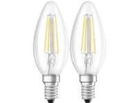 OSRAM 4052899972186 LED (RGB) Energiklasse E (A - G) E14 Lysform 4 W = 40 W Varmhvid (Ø x L) 35 mm x 100 mm Filament 2 stk