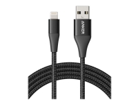 Anker Powerline+ II A8453 - Lightning-kabel - Lightning hann til USB hann - 1.83 m - dobbeltisolert - svart - for Apple iPad/iPhone/iPod (Lightning)