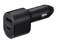 Samsung Dual Car Charger EP-L5300 - Bilstrømadapter - 45 watt - 3 A - PD, QC, AFC, SFC - 2 utgangskontakter (USB, USB-C) - svart