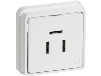 LAURITZ KNUDSEN Teleudtag FUGA® udvendig montage T1 - 1 modul, 3 pol telefon Farve: hvid