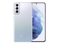 Samsung Galaxy S21+ 5G - 5G smarttelefon - dobbelt-SIM - RAM 8 GB / 128 GB - OLED-display - 6.7 - 2400 x 1080 piksler (120 Hz) - 3x bakkamera 12 MP, 12 MP, 64 MP - front camera 10 MP - fantomsølv