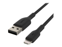 Belkin BOOST CHARGE - Lightning-kabel - Lightning hann til USB hann - 3 m - svart - for Apple 10.5-inch iPad Pro 12.9-inch iPad Pro (2nd generation) iPhone 11, 11 Pro, 11 Pro Max, 8, XR, XS, XS Max