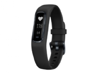 Garmin vivosmart 4 - Midnattsvart - aktivitetssporer med bånd - silikon - svart - båndbredde: L - monokrom - Bluetooth, ANT+ - 21.5 g