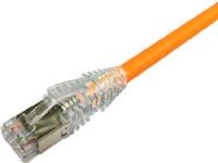 NETCONNECT Patchkabel kat 6A S/FTP PiMF, længde: 1,0 m farve: orange med LSZH kappe