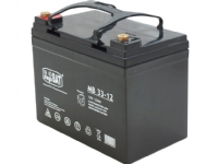 MPL megaBAT MB 33-12 UPS batteri Blybatterier VRLA AGM 12 V 33 Ah Sort