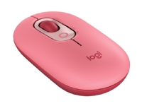 Logitech POP - Mus - tilpassbar emoji - optisk - 4 knapper - trådløs - Bluetooth 5.1 LE - hjerteknuser