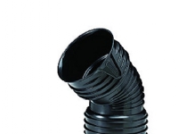 Bøjning 45 gr. DN200. 225mm - med 2 muffer. Wavin X-Stream sort PP