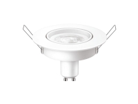 Philips Spot, Innsunket spotlight, GU10, LED, 2700 K, 345 lm, Hvit