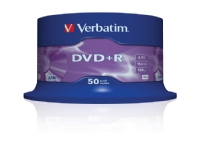 Verbatim - 50 x DVD+R - 4.7 GB 16x - matt sølv - spindel