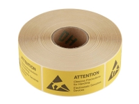 Wolfgang Warmbier ESD-advarselsskilt 1000 stk Gul, Sort (L x B) 75 mm x 36 mm selvklæbende