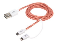 xtorm CX009 Dual - Lade-/datakabel - Micro-USB type B, Lightning hann til USB hann - 1 m
