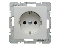 BERKER Stikkontakt S.1/B.3/B.7, schuko med jord, 1 modul 250V 16A, mat hvid
