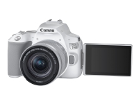 Canon EOS 250D - Digitalkamera - SLR - 24.1 MP - APS-C - 4K / 25 fps - 3optisk x-zoom EF-S 18-55 mm IS STM linse - Wi-Fi, Bluetooth - hvit
