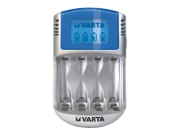 Varta LCD Charger - 2-4 t batterilader - (for 4xAA/AAA) + AC-strømadapter + bilstrømadapter - Støttet batteri x 4 - 1400 mA