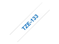 Brother TZe-133 - Blått på klart - Rull (1,2 cm x 8 m) 1 cassette(s) laminert teip - for Brother PT-D210, D600, H110, P750, P950 P-Touch Cube PT-P300 P-Touch Cube Pro PT-P910