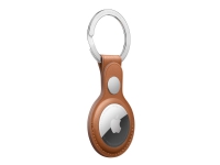 Apple - Eske for airtag - rustfritt stål, lær - salbrun - for AirTag