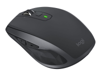Logitech MX Anywhere 2S - Mus - laser - 7 knapper - trådløs - Bluetooth, 2.4 GHz - USB trådløs mottaker - grafitt