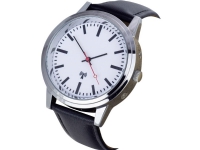 EUROTIME Radio Armbåndsur 62528 (Ø x H) 40 mm x 11 mm Rustfrit stål Kabinetmateriale=Metal Materiale (armbånd)=Læder