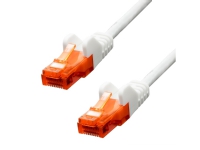 ProXtend - Koblingskabel - RJ-45 (hann) til RJ-45 (hann) - 20 m - 5 mm - UTP - CAT 6 - IEEE 802.3af - med støvel, uten hindringer, flertrådet - hvit