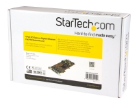StarTech.com 4 Port Gigabit PoE (Power over Ethernet) Card - PCIe Network Card - PoE / PoE+ Up to 25W Per Port - PCIe NIC - Gigabit Ethernet Card (ST4000PEXPSE) - Nettverksadapter - PCIe x4 - Gigabit Ethernet x 4