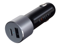 Satechi - Bilstrømadapter - 72 watt - 2 utgangskontakter (USB, USB-C) - romgrå