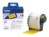 Brother DK44605 - Fjernbart adhesiv - gul - Rull (6,2 cm x 30,5 m) 1 rull(er) merkelapper - for Brother QL-1050, 1060, 500, 550, 560, 570, 580, 650, 700, 710, 720