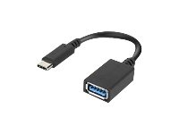 Lenovo - USB-adapter - USB-type A (hunn) til USB-C (hann) - USB 3.0 - 5 V - 2 A - 14 cm - for ThinkCentre M80t Gen 3 ThinkCentre neo 50 ThinkPad T14s Gen 3 V50t Gen 2-13