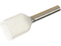 Isoleret TWIN-terminalrør A0,5-8ET2, 2x0,5mm2 L8, Hvid - (100 stk.)