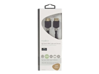 Nedis - HDMI-kabel med Ethernet - HDMI hann rett til HDMI hann rett - 2 m - antrasitt - rund