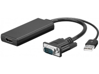 Goobay 67816, 0,1 m, USB A + VGA (D-Sub), HDMI, Hankjønn, Hunkjønn, 1920 x 1080 piksler