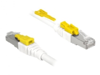 Delock Secure - Koblingskabel - RJ-45 (hann) til RJ-45 (hann) - 50 cm - STP - CAT 6a - halogenfri - hvit
