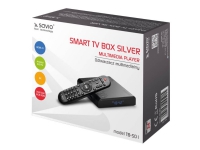 SAVIO Smart TV Box Silver TB-S01 - AV-spiller - 2 GB RAM - 16 GB - 8K - svart