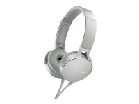 Sony MDR-XB550AP - Hodetelefoner med mikrofon - on-ear - kablet - 3,5 mm jakk - hvit
