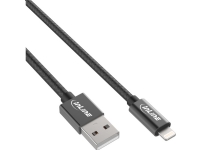 InLine 31411B, 1 m, Lightning, USB A, Sort, Rett, Rett