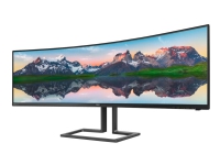 Philips P-line 498P9Z - LED-skjerm - kurvet - 49 (48.8 synlig) - 5120 x 1440 Dual Quad HD @ 165 Hz - VA - 550 cd/m² - 3000:1 - DisplayHDR 400 - 4 ms - 3xHDMI, DisplayPort - høyttalere - svart