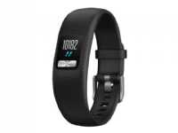 Garmin vívofit 4 - Aktivitetssporer med bånd - TPU-silikon - svart - båndbredde: S/M - åttefargers - Bluetooth, ANT+/ANT - 25 g